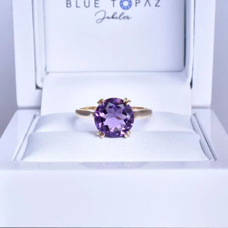 Pierścionek z ametystem naturalnym